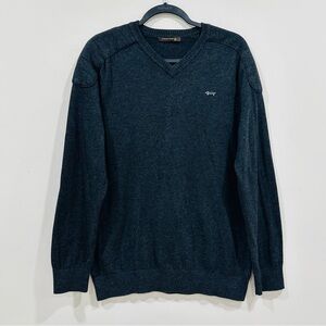 Louis Castel Sweater Pullover Mens Grey Wool Blend  Long Sleeve  Size 105